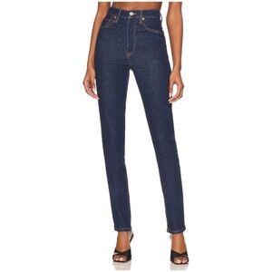 RE/DONE Jeans‎ Super High Drain Pipe Dark Wash High Rise Button Fly Size 26 NWT